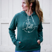 "Hello Fall"Relaxed Fit Angel Fleece Hoodie