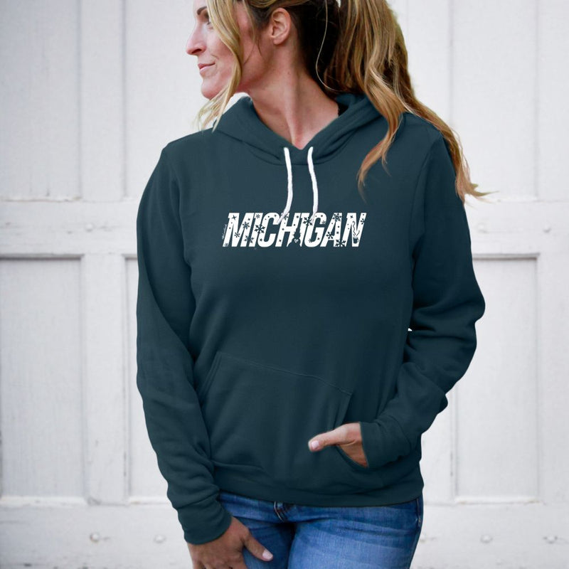"Michigan Winter"Relaxed Fit Angel Fleece Hoodie