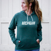 "Michigan Winter"Relaxed Fit Angel Fleece Hoodie