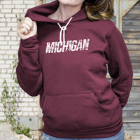 "Michigan Winter"Relaxed Fit Angel Fleece Hoodie