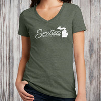 "Smitten With The Mitten"Women's V-Neck