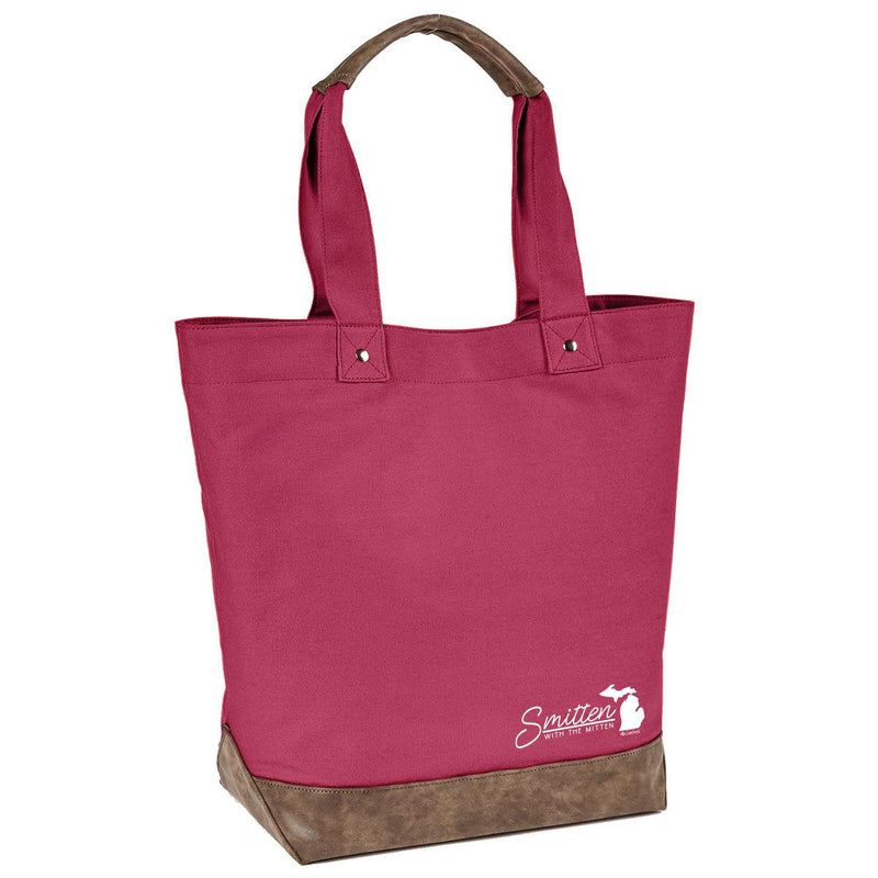 "Smitten With The Mitten"Canvas Tote Bag