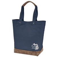 "Michigan Rocks Petoskey Stone"Canvas Tote Bag