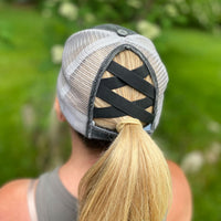 "Michigan Love"Distressed Ponytail Hat
