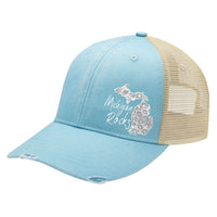 "Michigan Rocks Petoskey Stone"Distressed Comfort Hat