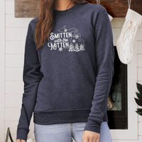 "Winter Smitten"Relaxed Fit Angel Fleece Pullover Crew