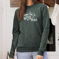 "Winter Smitten"Relaxed Fit Angel Fleece Pullover Crew