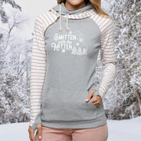"Winter Smitten"Women's Striped Double Hood Pullover