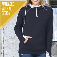 "Livn Simply"Women's Striped Double Hood Pullover