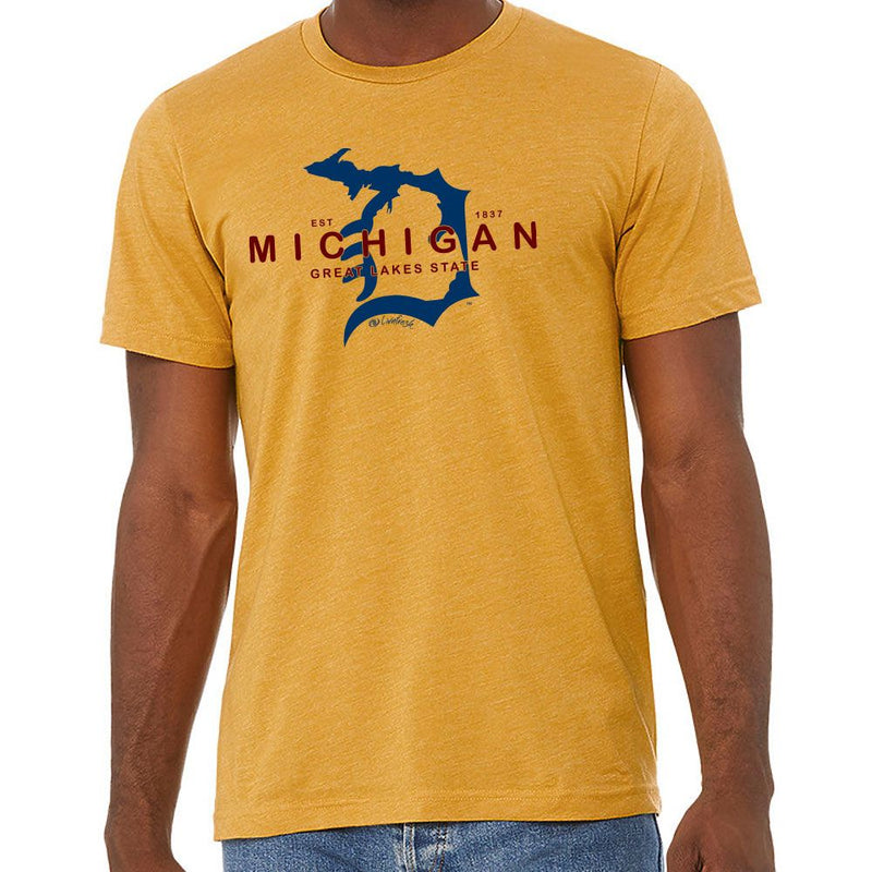 "Michigan D Established 1837"Men's Crew T-Shirt
