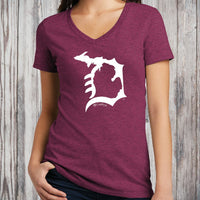 "Michigan D"Women's V-Neck