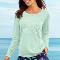 "Great Lakes Girl"Ladies Islander Sun Protection Long Sleeve Tee UPF #50