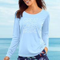 "Great Lakes Girl"Ladies Islander Sun Protection Long Sleeve Tee UPF #50