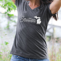 "Smitten With The Mitten"Women's V-Neck