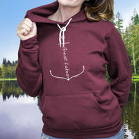 "Great Lakes Anchor"Relaxed Fit Angel Fleece Hoodie