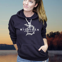 "Michigan D Established 1837"Relaxed Fit Angel Fleece Hoodie