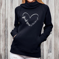 "Fall In Love With Michigan"Women's Classic Funnel Neck Pullover Hoodie