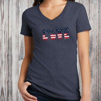 "For The Love Of Michigan"Women's V-Neck