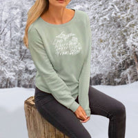 "Michigan Love Where You're From"Women's Ultra Soft Wave Wash Crew Sweatshirt