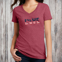 "For The Love Of Michigan"Women's V-Neck