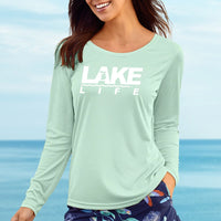 "Michigan Lake Life"Ladies Islander Sun Protection Long Sleeve Tee UPF #50