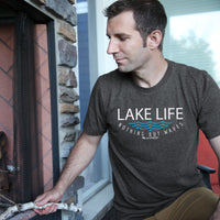 "Lake Life WAVES"Men's Crew T-Shirt