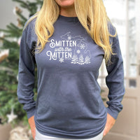 "Winter Smitten"Relaxed Fit Stonewashed Long Sleeve T-Shirt