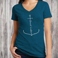 "Great Lakes Anchor"Women's V-Neck