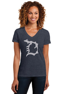 Michigan D Womens V-Neck