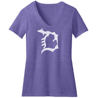 Michigan D Womens V-Neck