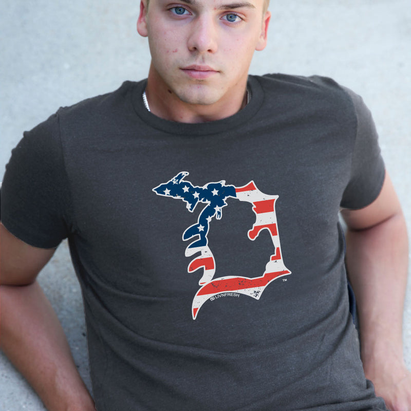 Michigan D Flag Men's T-Shirt