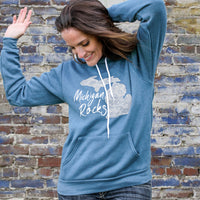 "Michigan Rocks Petoskey Stone"Relaxed Fit Angel Fleece Hoodie