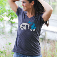 "Michigan Camper"Women's V-Neck