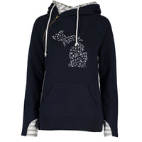 "Fall Wonder"Women's Striped Double Hood Pullover