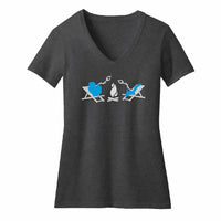 Michigan Campfire Womens V-Neck