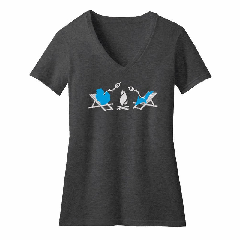 Michigan Campfire Womens V-Neck