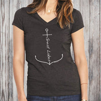 "Great Lakes Anchor"Women's V-Neck