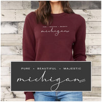 "Majestic"Relaxed Fit Angel Fleece Pullover Crew