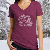 "Michigan Love Where You're From"Women's V-Neck