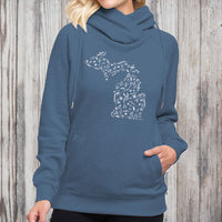 "Fall Wonder"Women's Classic Funnel Neck Pullover Hoodie