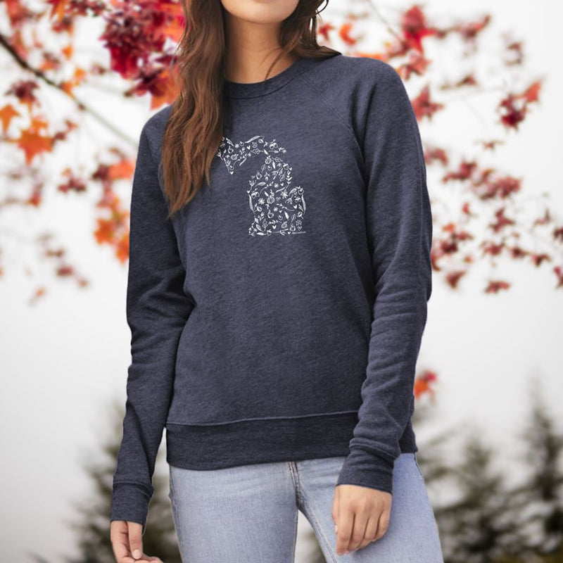 "Fall Wonder"Relaxed Fit Angel Fleece Pullover Unisex Crew