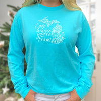 "Michigan Love Where You're From"Relaxed Fit Stonewashed Long Sleeve T-Shirt
