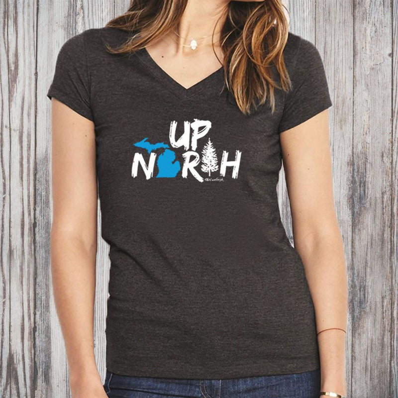 "Up North Michigan Woods"Women's V-Neck