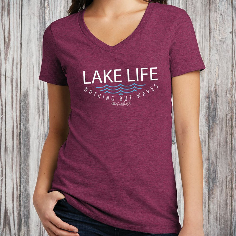 "Lake Life WAVES"Women's V-Neck