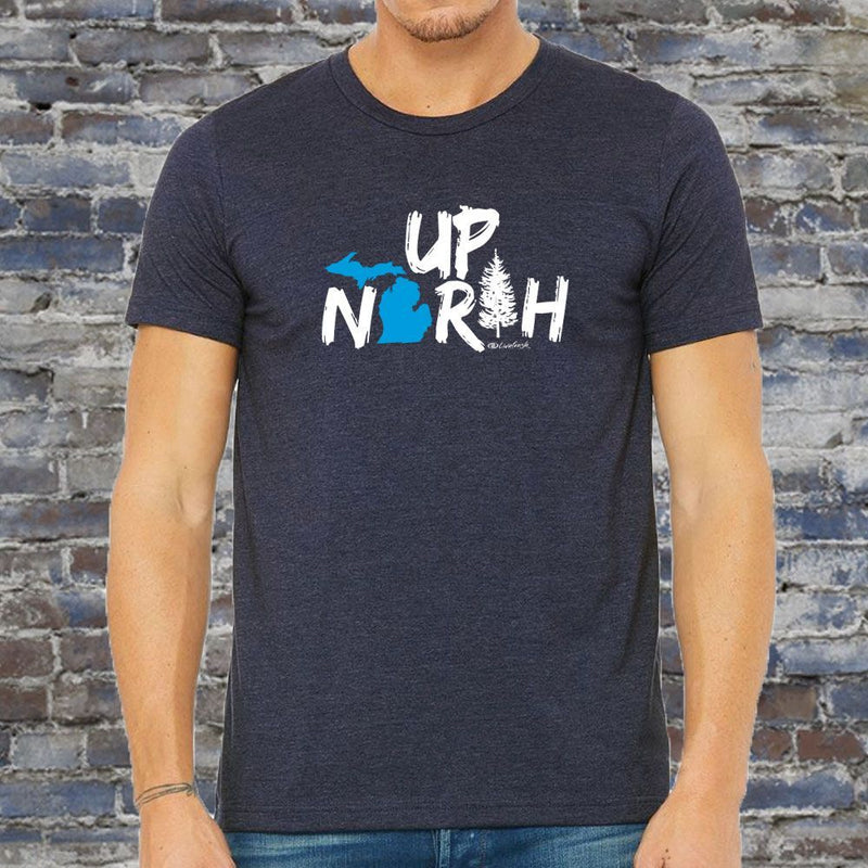 "Up North Michigan Woods"Men's Crew T-Shirt