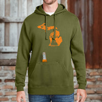 "Michigan Deer State"Men's Tailgate Hoodie CLEARANCE