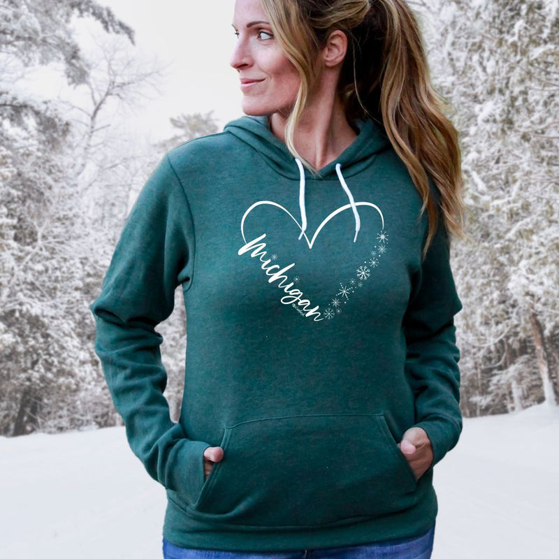 "Fall In Love With Winter"Relaxed Fit Angel Fleece Unisex Hoodie