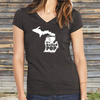 "Michigan Pop Bottle"Women's V-Neck