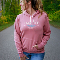 "Lake Life WAVES"Relaxed Fit Angel Fleece Hoodie