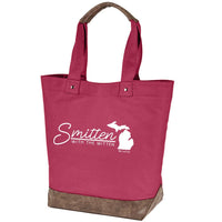 "Smitten With The Mitten"Canvas Tote Bag